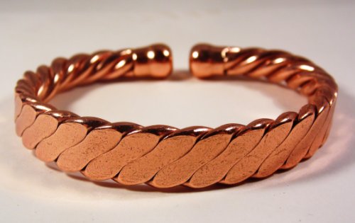 The Online Bazaar Pulsera Magnética para Caballero, Pesada de Cobre Laminado, Conjunto con Anillo a Juego - Grande: 22-25 mm The Online Bazaar Pulsera Magnética para Caballero, Pesada de Cobre Laminado, Conjunto con Anillo a Juego - Grande: 22-25 mm