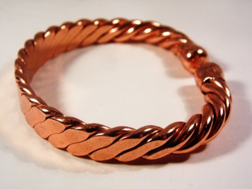The Online Bazaar Pulsera Magnética para Caballero, Pesada de Cobre Laminado, Conjunto con Anillo a Juego - Grande: 22-25 mm The Online Bazaar Pulsera Magnética para Caballero, Pesada de Cobre Laminado, Conjunto con Anillo a Juego - Grande: 22-25 mm