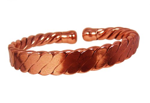 The Online Bazaar Pulsera Magnética para Caballero, Pesada de Cobre Laminado, Conjunto con Anillo a Juego - Grande: 22-25 mm The Online Bazaar Pulsera Magnética para Caballero, Pesada de Cobre Laminado, Conjunto con Anillo a Juego - Grande: 22-25 mm