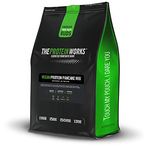 The Protein Works Tortitas Veganas Proteicas | Alto En Proteínas, 4 Tipos De Proteínas Vegetales, Bajo En Azúcar | Pudin De Plátano 1000 g