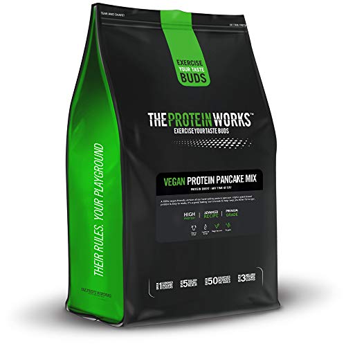 The Protein Works Tortitas Veganas Proteicas | Alto En Proteínas, 4 Tipos De Proteínas Vegetales, Bajo En Azúcar | Pudin De Plátano 1000 g