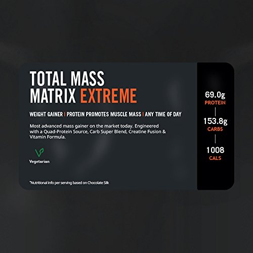 THE PROTEIN WORKS Total Mass Matrix Extreme Protein Powder | Masa Muscular | Alto en Calorías Para Ganar Masa | Con Glutamina, Creatina y Vitaminas | Chocolate Suave | 4.24kg