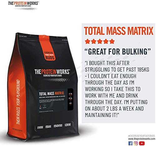 THE PROTEIN WORKS Total Mass Matrix | Ganancia Muscular | Para Ganar Masa| Polvo Proteico | Chocolate Suave | 2kg THE PROTEIN WORKS Total Mass Matrix | Ganancia Muscular | Para Ganar Masa| Polvo Proteico | Chocolate Suave | 2kg
