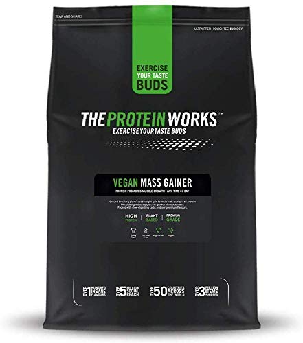 THE PROTEIN WORKS Vegan Mass Gainer | 100% a Base de Plantas | Alto en Calorías Para el Aumento de Masa | Chocolate Suave | 2kg