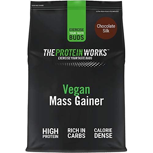 THE PROTEIN WORKS Vegan Mass Gainer | 100% a Base de Plantas | Alto en Calorías Para el Aumento de Masa | Chocolate Suave | 2kg