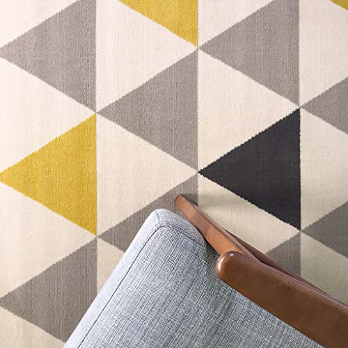 The Rug House Milan Ocre Amarillo Mostaza Gris Beige con triángulos arlequín Tradicional al. The Rug House Milan Ocre Amarillo Mostaza Gris Beige con triángulos arlequín Tradicional al.
