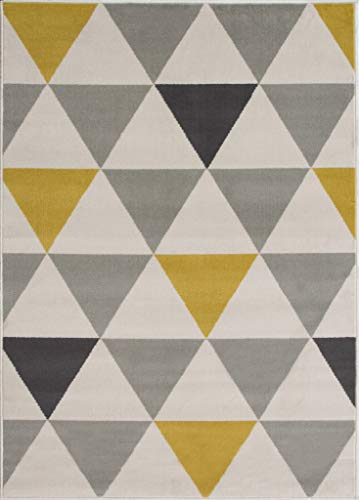 The Rug House Milan Ocre Amarillo Mostaza Gris Beige con triángulos arlequín Tradicional al. The Rug House Milan Ocre Amarillo Mostaza Gris Beige con triángulos arlequín Tradicional al.