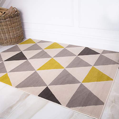 The Rug House Milan Ocre Amarillo Mostaza Gris Beige con triángulos arlequín Tradicional al. The Rug House Milan Ocre Amarillo Mostaza Gris Beige con triángulos arlequín Tradicional al.