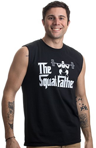 The Squat Father | Camisa sin Mangas para Levantamiento de Pesas para Hombre - Negro - Large