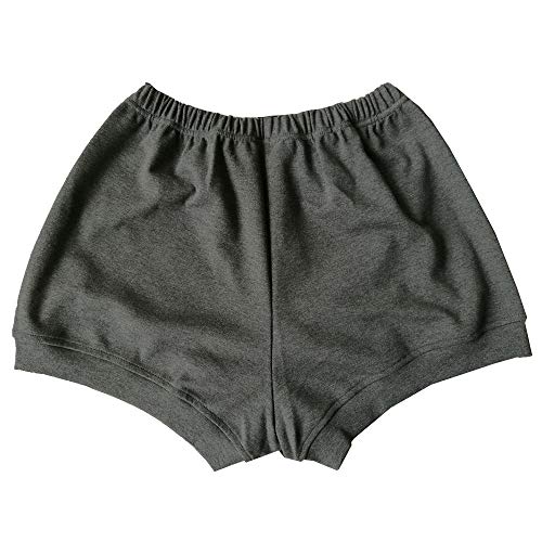 THEECA - Pantalones cortos de algodón elástico suave para mujer y hombre (gris oscuro, M)