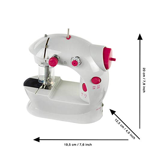 Theo Klein 7901 Máquina de coser para niños Fashion Passion, Con pedal para el pie, 2 velocidades y numerosos accesorios, Medidas 19.5 cm x 12.5 cm x 20 cm, Juguete para niños a partir de 8 años