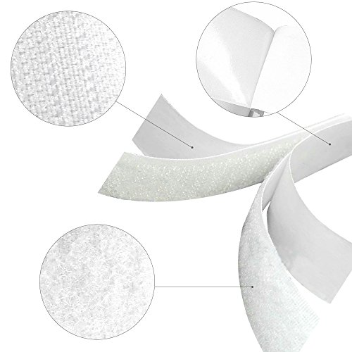 Thinkcase 5m x 20mm Hook y Loop Bandas Autoadhesivo, 20mm de Ancho, 5m gancho y 5m bucle cinta, de vuelta Auto adhesivo cinta rollo, Cinta de Gancho y Bucle (Blanco) Thinkcase 5m x 20mm Hook y Loop Bandas Autoadhesivo, 20mm de Ancho, 5m gancho y 5m bucle cinta, de vuelta Auto adhesivo cinta rollo, Cinta de Gancho y Bucle (Blanco)