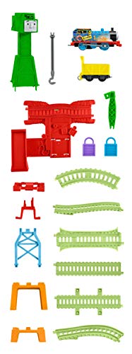 Thomas & Friends Trackmaster Hyper Glow Night Delivery Playset GGL75, Thomas The Tank Engine & Friends, Piezas de Pista Brillante, Cranky The Crane, Multicolor Thomas & Friends Trackmaster Hyper Glow Night Delivery Playset GGL75, Thomas The Tank Engine & Friends, Piezas de Pista Brillante, Cranky The Crane, Multicolor