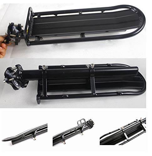 ThreeH Bicicleta Trasera Estante Aluminio Ciclismo Tija Estante Mountain Bike portaequipajes BK41 ThreeH Bicicleta Trasera Estante Aluminio Ciclismo Tija Estante Mountain Bike portaequipajes BK41