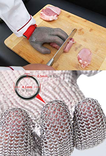 ThreeH Guantes de acero inoxidable de malla Prueba de corte resistente a las puñaladas Guantes de seguridad para cortar el trabajo de corte GL08 M(1 pieza) ThreeH Guantes de acero inoxidable de malla Prueba de corte resistente a las puñaladas Guantes de seguridad para cortar el trabajo de corte GL08 M(1 pieza)