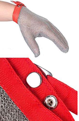 ThreeH Guantes de acero inoxidable de malla Prueba de corte resistente a las puñaladas Guantes de seguridad para cortar el trabajo de corte GL08 M(1 pieza) ThreeH Guantes de acero inoxidable de malla Prueba de corte resistente a las puñaladas Guantes de seguridad para cortar el trabajo de corte GL08 M(1 pieza)