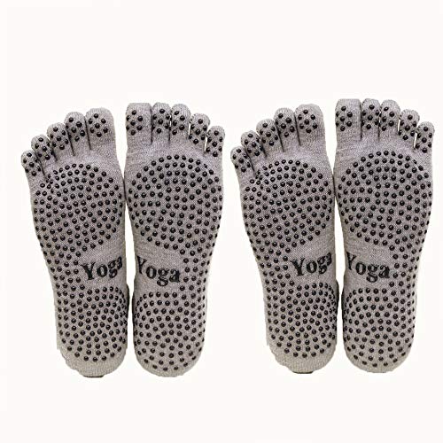 ThreeH Yoga Calcetines Antideslizantes Cinco dedos para mujeres Yoga Pilates Dance Ballet 2 pares Tamaño4.5-7 ThreeH Yoga Calcetines Antideslizantes Cinco dedos para mujeres Yoga Pilates Dance Ballet 2 pares Tamaño4.5-7