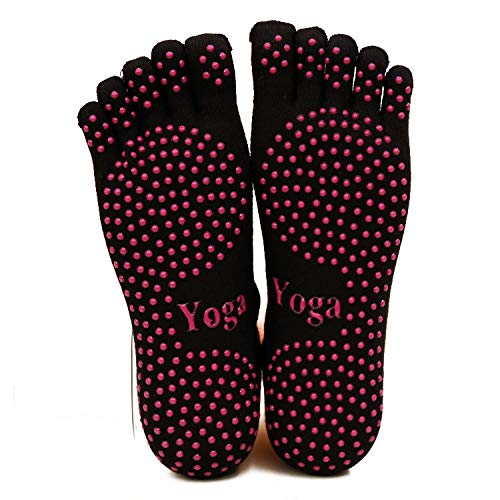 ThreeH Yoga Calcetines Antideslizantes Cinco dedos para mujeres Yoga Pilates Dance Ballet 2 pares Tamaño4.5-7 ThreeH Yoga Calcetines Antideslizantes Cinco dedos para mujeres Yoga Pilates Dance Ballet 2 pares Tamaño4.5-7