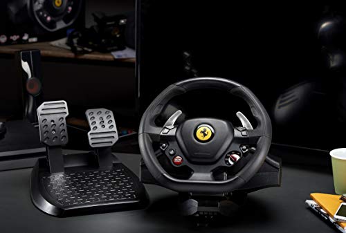Thrustmaster - T80 RW FERRARI 488 GTB - Volante para PS4 / PC - Licencia oficial Ferrari - incluye pedales