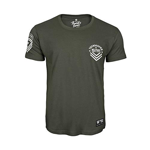 Thumbs DownKrav Maga T-Shirt para Hombre. Military Camp. Artes Marciales. Gym. Training. Casual (Talla Medium)