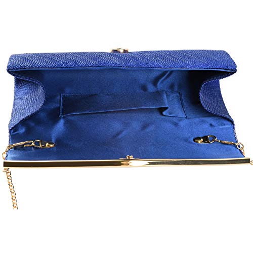 TIE RACK - Bolsa 100% sisal, Azul (azul cobalto), Talla única TIE RACK - Bolsa 100% sisal, Azul (azul cobalto), Talla única