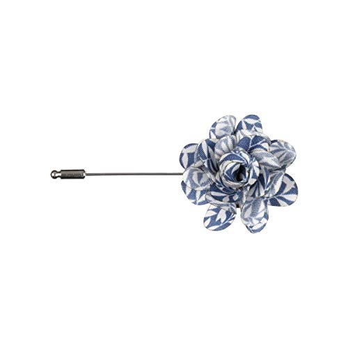 TIE RACK – Botones de flor 100% seda azul marino Talla única TIE RACK – Botones de flor 100% seda azul marino Talla única