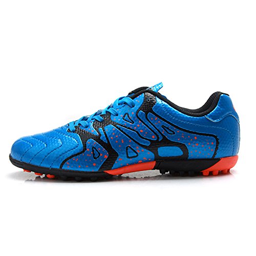 Tiebao Niños Difícil Suelo Artificial Velocidad PU Cuero Fútbol Zapatos (Azul, Niño pequeño EU34) Tiebao Niños Difícil Suelo Artificial Velocidad PU Cuero Fútbol Zapatos (Azul, Niño pequeño EU34)