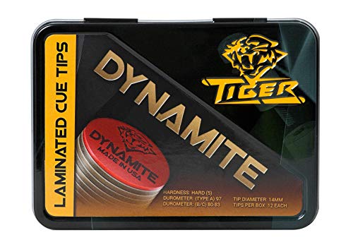 Tiger Dynamite - Juego de 2 puntas para billar (dos) (duras, 13 o 14 mm (13 mm)