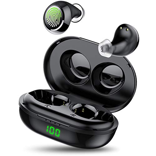 Tiksounds Auriculares Bluetooth,Auriculares Inalambricos con Micrófono,36 Horas de reproducción con Caja de Carga,IPX7 Impermeable Auriculares Calidad