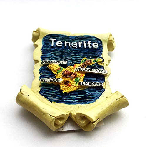 Time Traveler Go Imán de nevera de Tenerife España de resina 3D imán para decoración del hogar o la cocina