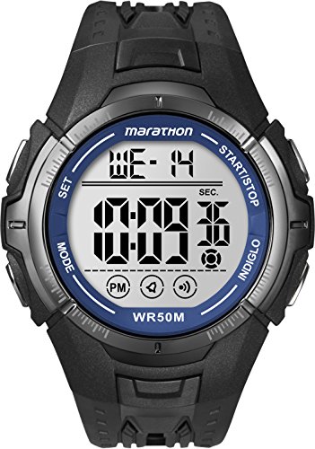 Timex Marathon - Reloj Digital de Cuarzo para Hombres, Correa de Goma, Color Negro
