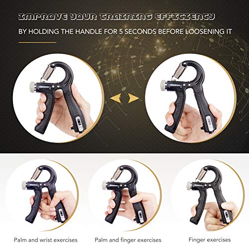 Tintec Fortalecedor de Mano, Kit Ejercitador de Manos Ajustable 10-60Kg para Ejercicio Dedos Manos, Juego de 7 Piezas con Bolas Antiestrés Ejercitador de Dedos Anillo de Fortalecer Estirador de Dedos Tintec Fortalecedor de Mano, Kit Ejercitador de Manos Ajustable 10-60Kg para Ejercicio Dedos Manos, Juego de 7 Piezas con Bolas Antiestrés Ejercitador de Dedos Anillo de Fortalecer Estirador de Dedos