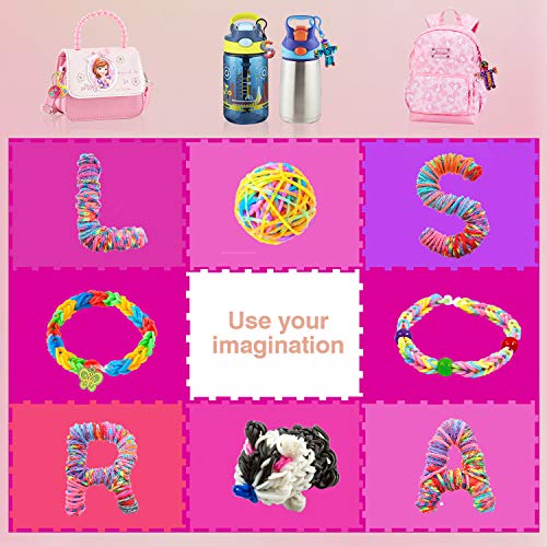 Tintec Gomitas para Hacer Pulseras, 11000Pcs Gomitas Elásticas Plásticas de 28 Colores para Tejer Bandas de Goma de Juguete para Niñas Anillos Collares de Bricolaje Manualidad Niña Tintec Gomitas para Hacer Pulseras, 11000Pcs Gomitas Elásticas Plásticas de 28 Colores para Tejer Bandas de Goma de Juguete para Niñas Anillos Collares de Bricolaje Manualidad Niña