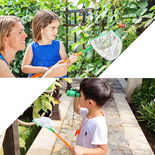 Tintec Kit Explorador Niños, Juguetes de Exploración 24 Piezas Al Aire para Niños de 3-10 Años, Juguetes Niños Educativos Regalo de Cumpleaños con Mochila Brújula Binocular Insectos Linterna