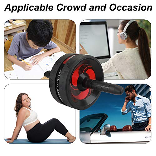 Tioamy Rodillo de Abdominales ABS Rueda Roller AB Wheel Entrenador Muscular para Brazos Espalda Vientre Forma del Cuerpo Central Formación Aptitud Ejercicio Gimnasio Accesorio Tioamy Rodillo de Abdominales ABS Rueda Roller AB Wheel Entrenador Muscular para Brazos Espalda Vientre Forma del Cuerpo Central Formación Aptitud Ejercicio Gimnasio Accesorio