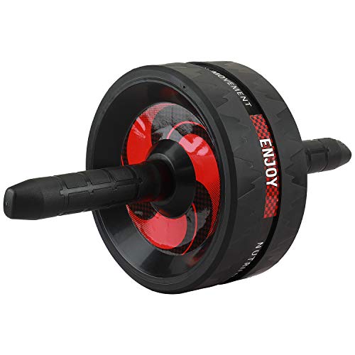 Tioamy Rodillo de Abdominales ABS Rueda Roller AB Wheel Entrenador Muscular para Brazos Espalda Vientre Forma del Cuerpo Central Formación Aptitud Ejercicio Gimnasio Accesorio