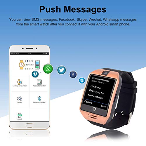 Tipmant Reloj Inteligente Mujer Hombre Smartwatch Pantalla táctil con Ranura para Tarjeta SIM Cámara Podómetro Moviles Baratos y Buenos Pulsera de Actividad para Android Xiaomi Samsung Huawei…