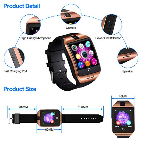 Tipmant Reloj Inteligente Mujer Hombre Smartwatch Pantalla táctil con Ranura para Tarjeta SIM Cámara Podómetro Moviles Baratos y Buenos Pulsera de Actividad para Android Xiaomi Samsung Huawei… Tipmant Reloj Inteligente Mujer Hombre Smartwatch Pantalla táctil con Ranura para Tarjeta SIM Cámara Podómetro Moviles Baratos y Buenos Pulsera de Actividad para Android Xiaomi Samsung Huawei…
