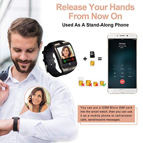 Tipmant Reloj Inteligente Mujer Hombre Smartwatch Pantalla táctil con Ranura para Tarjeta SIM Cámara Podómetro Moviles Baratos y Buenos Pulsera de Actividad para Android Xiaomi Samsung Huawei (Negro) Tipmant Reloj Inteligente Mujer Hombre Smartwatch Pantalla táctil con Ranura para Tarjeta SIM Cámara Podómetro Moviles Baratos y Buenos Pulsera de Actividad para Android Xiaomi Samsung Huawei (Negro)
