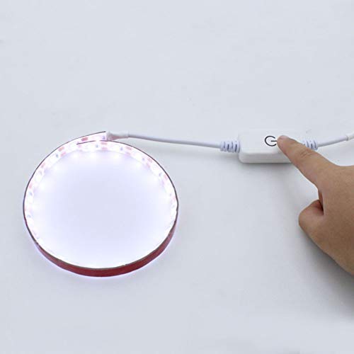 Tira de luces LED para máquina de coser JK, blanco frío 6500 K con regulador táctil y alimentación USB para todas las máquinas de coser, enchufe de la UE EU Plug blanco