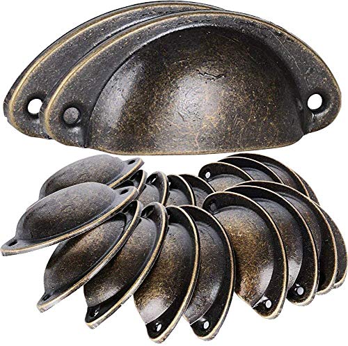 Tiradores para puertas de armario,BESTZY 20PCS Tiradores de Metal Vintage Bronce Manillas Manijas para Puertas de Muebles Antiguos Armarios Cajones de Habitación Cocina Baño 