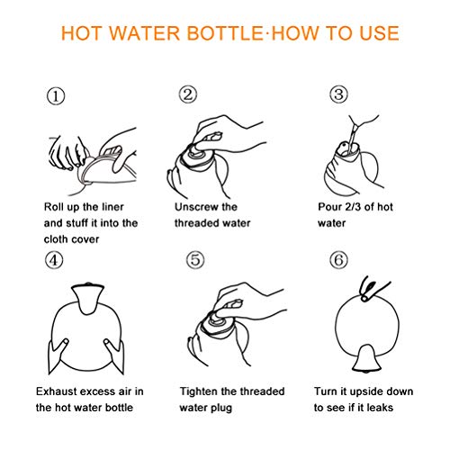 Tixiyu Botella de agua caliente de felpa a prueba de explosiones PVC botella de agua caliente con cubierta suave botella de agua caliente lindo regalo