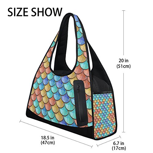 TIZORAX Colorful River - Bolsa de Viaje para Gimnasio y Gimnasio