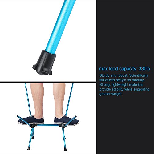 TJW Silla de Camping Plegable, Silla Plegable del Aleación de Aluminio con Bolsa Soporta hasta 150 KG para Pesca, Playa, Barbacoa, Picnic y Actividades al Aire Libre (Azul) TJW Silla de Camping Plegable, Silla Plegable del Aleación de Aluminio con Bolsa Soporta hasta 150 KG para Pesca, Playa, Barbacoa, Picnic y Actividades al Aire Libre (Azul)