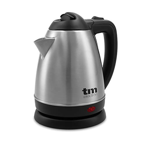 TM Electron TMPKT012 hervidor de Agua eléctrico de 1,2 litros de Capacidad, 1.000w, indicador led, Base 360º y Doble Sistema de Seguridad, Color Acero Inoxidable, 1000 W TM Electron TMPKT012 hervidor de Agua eléctrico de 1,2 litros de Capacidad, 1.000w, indicador led, Base 360º y Doble Sistema de Seguridad, Color Acero Inoxidable, 1000 W