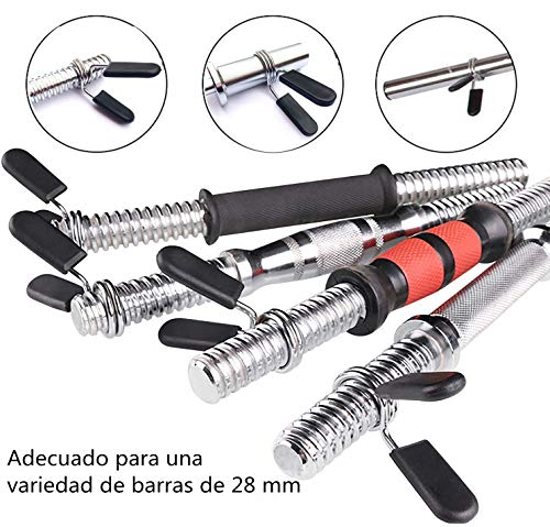 tmtonmoon 4Pcs Collares De Resorte con Mancuernas Abrazaderas con Barra de Mancuernas para Barra De Pesas con Mancuernas Gimnasio Entrenamiento FíSico Bloqueo De Mancuernas(28mm)