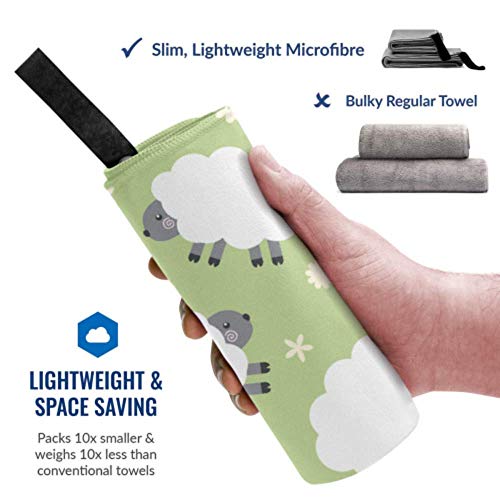 Toalla de microfibra para campamento Lindas ovejas saltando sobre una valla Toalla de secado rápido Toalla absorbente de microfibra Ligera, de secado rápido y absorbente para acampar, viajar, playa, Toalla de microfibra para campamento Lindas ovejas saltando sobre una valla Toalla de secado rápido Toalla absorbente de microfibra Ligera, de secado rápido y absorbente para acampar, viajar, playa,