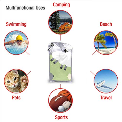 Toalla de microfibra para campamento Lindas ovejas saltando sobre una valla Toalla de secado rápido Toalla absorbente de microfibra Ligera, de secado rápido y absorbente para acampar, viajar, playa, Toalla de microfibra para campamento Lindas ovejas saltando sobre una valla Toalla de secado rápido Toalla absorbente de microfibra Ligera, de secado rápido y absorbente para acampar, viajar, playa,
