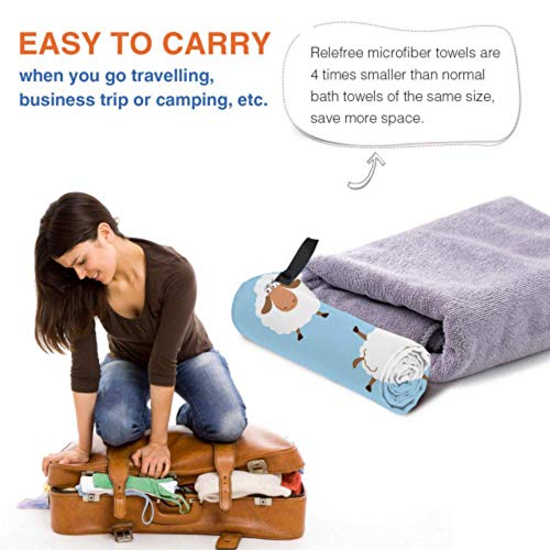 Toalla de viaje suave Ovejas lindas saltando sobre una valla Toalla de playa universal Toallas de baño Camping Ligero, de secado rápido y absorbente Para acampar, viajar, playa, gimnasio, deportes Toalla de viaje suave Ovejas lindas saltando sobre una valla Toalla de playa universal Toallas de baño Camping Ligero, de secado rápido y absorbente Para acampar, viajar, playa, gimnasio, deportes