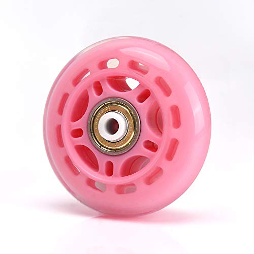 TOBWOLF 8 ruedas de repuesto para patines en línea de 70 mm 82 A, ruedas de patinaje interior con rodamientos ABEC-7, ruedas de equipaje, ruedas de entrenamiento para scooter, color rosa